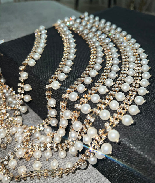 Alina - Gold pearl lace