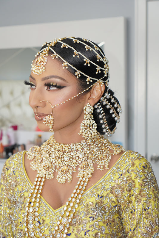 Alina - Gold pearl lace